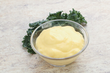 Cheese sauce in the bowl