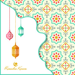 Ramadan kareem colorful seamles islamic pattern