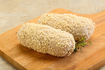 Raw chicken cutlet for roast