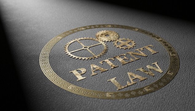 Law Firm Logo Design Template Element. For Lawyer and Justice Symbol Icon. 3d rendering.