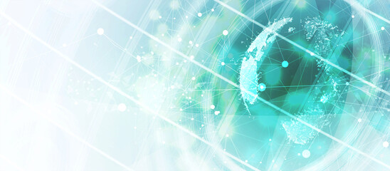 Technology data background, idea of global business solution