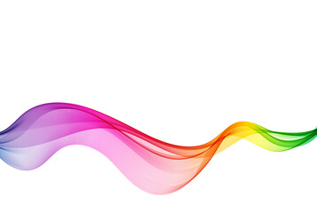 Abstract smoky waves background.Transparent multicolored abstract wave flow.
