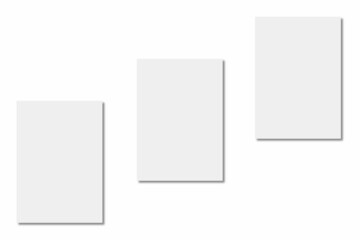 Blank paper illustration for mockup. Flyer or poster. 3D Rendering.