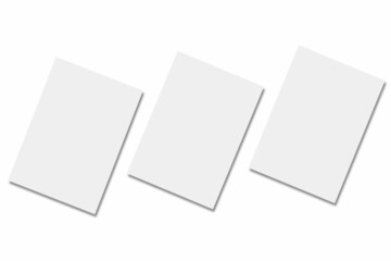 Blank paper illustration for mockup. Flyer or poster. 3D Rendering.