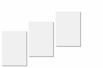 Blank paper illustration for mockup. Flyer or poster. 3D Rendering.