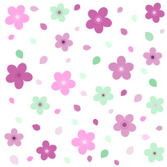 pattern and background with pink  flowers