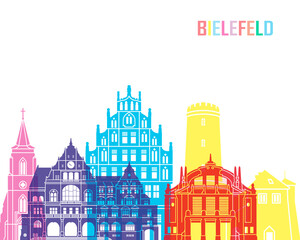Fototapeta premium Bielefeld skyline pop