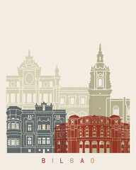 Bilbao skyline poster