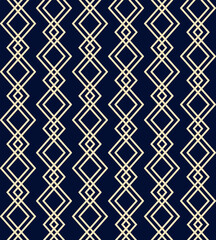 Abstract geometric background. Vector seamless pattern with rhombuses and zigzag lines. Vintage diamond wallpaper print