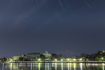 夜の岩手山（星景）（高松の池）
