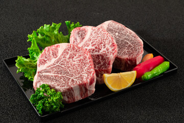 ヒレステーキ　3枚 beef tenderloin steak