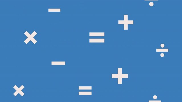 mathematic symbols pattern animation