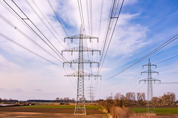 Many electricity pylons are needed to overcome the energy crisis caused by the energy turnaround,...