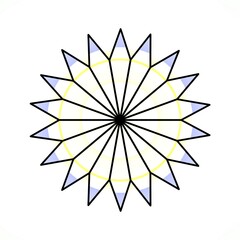 Obraz premium Abstract illustration of the sun. Schematic representation of the sun. Sun Icon.