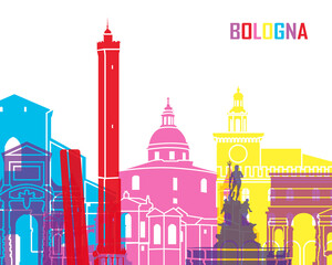 Bologna skyline pop - obrazy, fototapety, plakaty