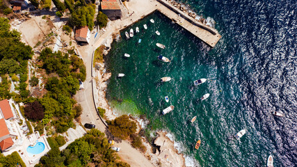Aerial View of Trsteno Bay, Dubrovnik, Croatia