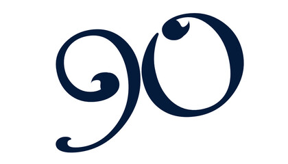 Logo text thailand alphabe number  thai.arabic numerals. ninety.english translation.Illustration design idea and concept think creativity.