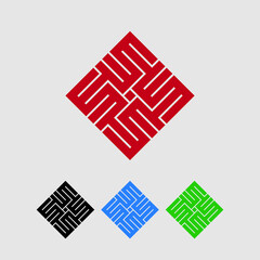 Abstract logo design with letters S M T