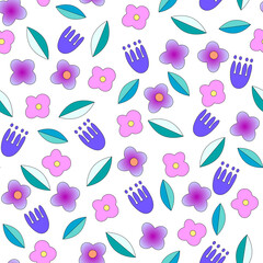 background with geometric flowers	