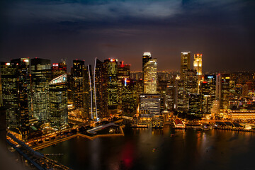 Fototapeta na wymiar Singapur_By_Night_View_from_Marina_6