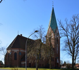 Historische Luther Kirche in der Stadt Soltau, Niedersachsen