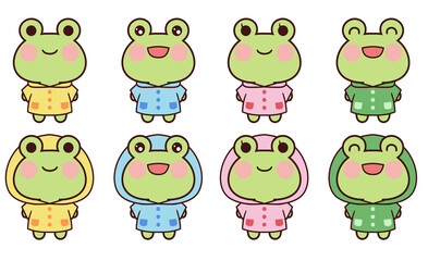 Obraz premium レインコートを着たカエル