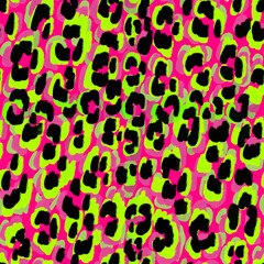 Materiał do szycia Animalistic colorful seamless pattern imitating the skin of a leopard, zebra, giraffe. Bright rich bold pattern with a print of African safari animals in colorful stylish mimicking in nature
