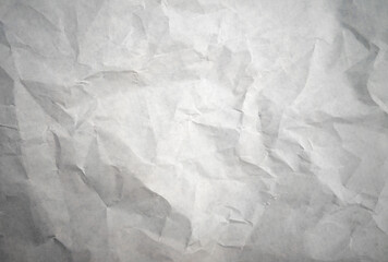 Photo of the texture of crumpled white paper. White paper background for text.