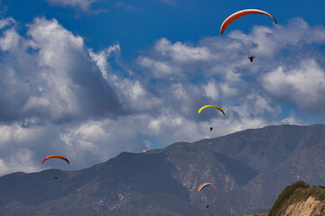 Paragliding over Rincon point in California