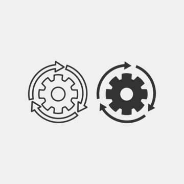 business system vector icon illustration sign 