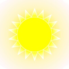 Abstract illustration of the sun. Schematic representation of the sun. Sun Icon.