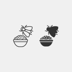 dirty food vector icon illustration sign 