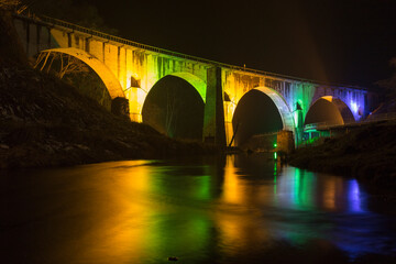 ライトアップめがね橋