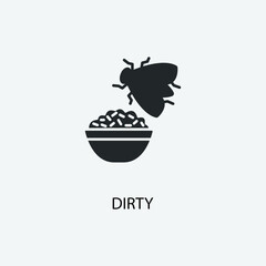 dirty food vector icon illustration sign 