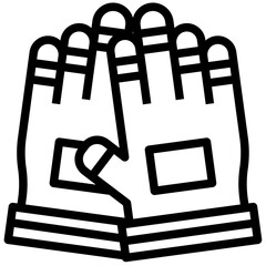 GLOVES line icon,linear,outline,graphic,illustration © แป้ง มัณธนา