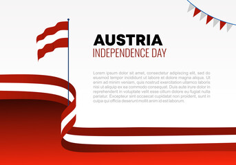 Austria independence day background for national celebration on October 26.