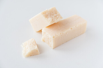 parmigiano reddiano cheese on the white