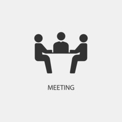 meeting vector icon illustration sign 