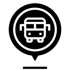 BUS glyph icon,linear,outline,graphic,illustration