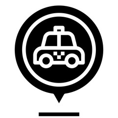 TAXI glyph icon,linear,outline,graphic,illustration