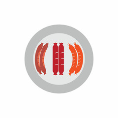 Sausage Icon Illustration vector background