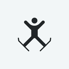 ski vector icon illustration sign 