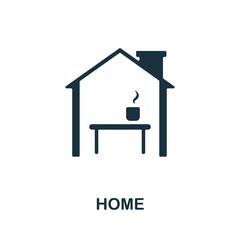 Home icon. Monochrome simple Home icon for templates, web design and infographics