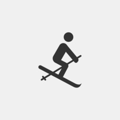 ski vector icon illustration sign 
