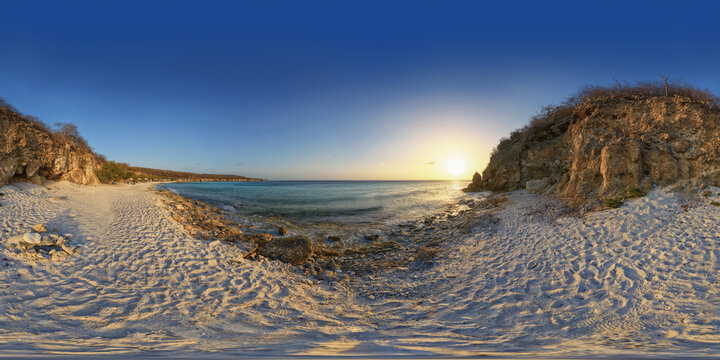 beach on curacao island 360&deg; x 180&deg; equirectangular environment