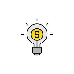 idea, money line icon. Elements of finance illustration icon. Premium quality graphic design icon. Can be used for web, logo, mobile app, UI, UX