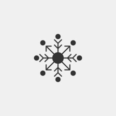 snowflake vector icon illustration sign 