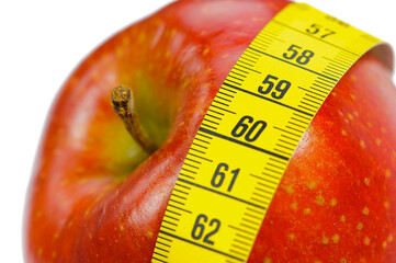 apple with measure tape