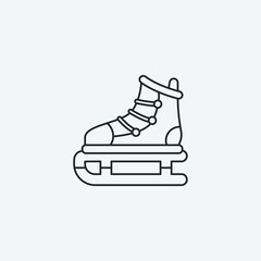 skate shoes vector icon illustration sign 