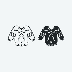 sweater vector icon illustration sign 